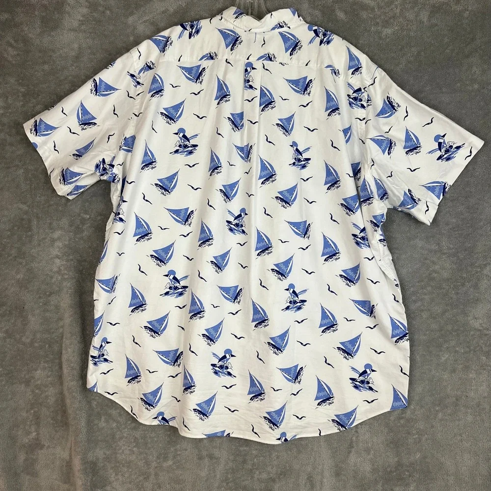 Polo Ralph Lauren Oxford Shirt Mens 2XB Cotton Sailboat Nautical Bear Preppy